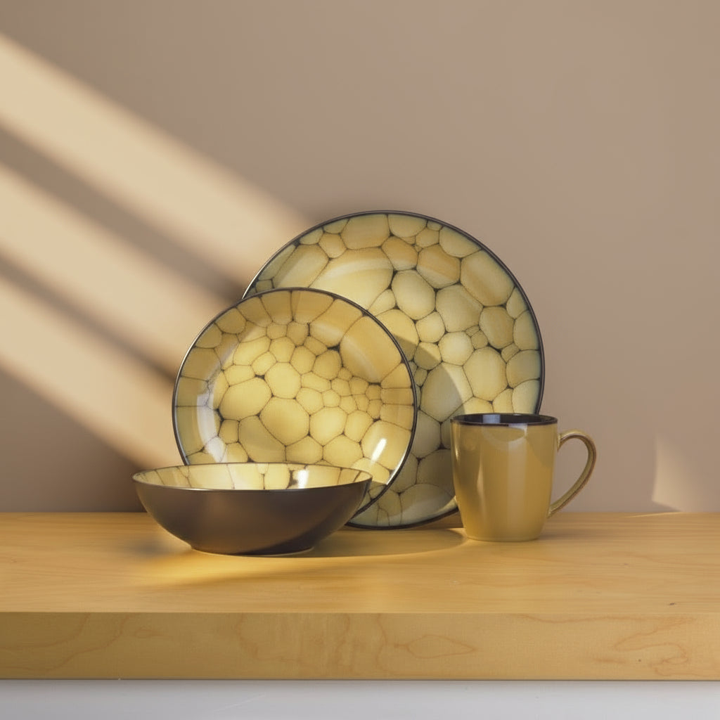 Cobblestone 32 Piece Dinnerware Set Service for 8