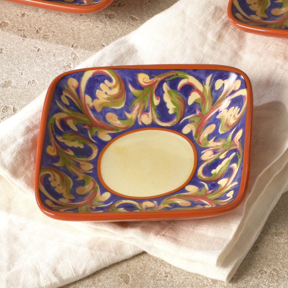 Villa della Luna® Square Ceramic Wine Tapas Plate