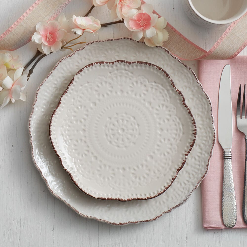 Chateau Cream Set of 4 Dinner Plates