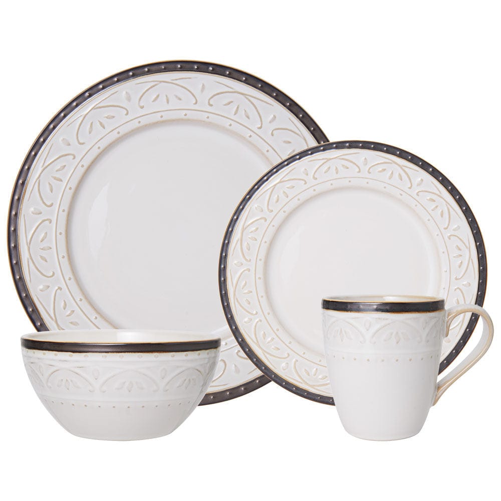 Promenade Scroll 16 Piece Dinnerware Set, Service for 4