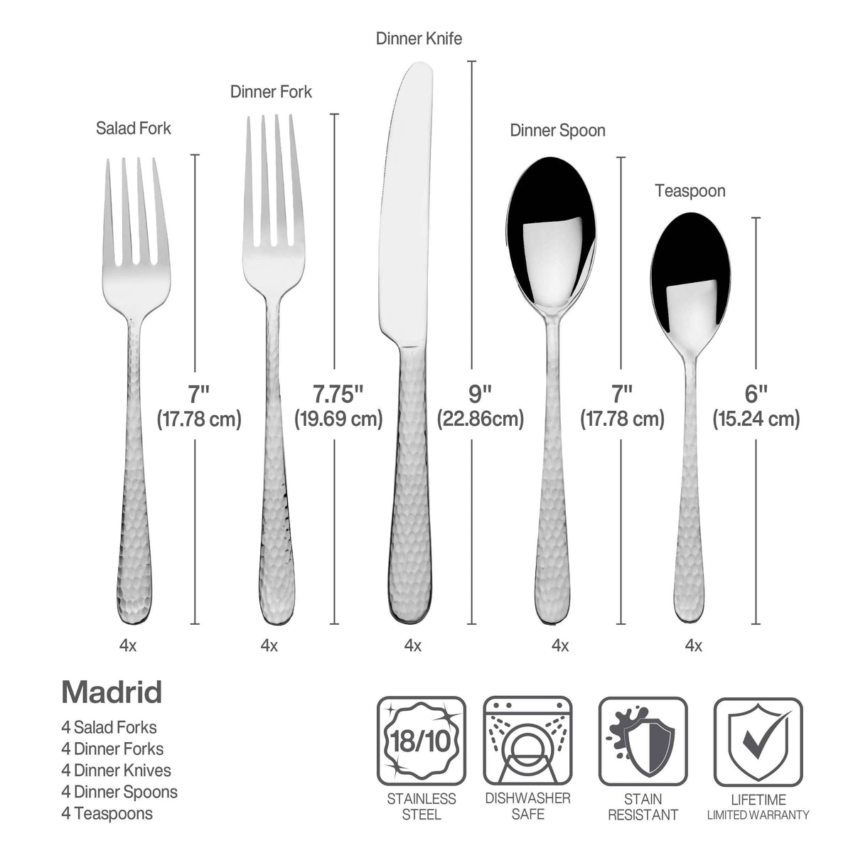 Madrid 20 Piece Flatware Set, Service for 4