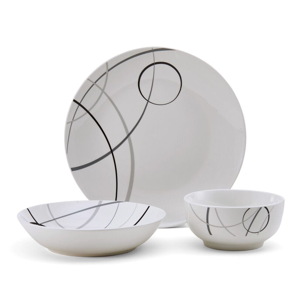 Circles 18 Piece Dinnerware Set, Service for 6