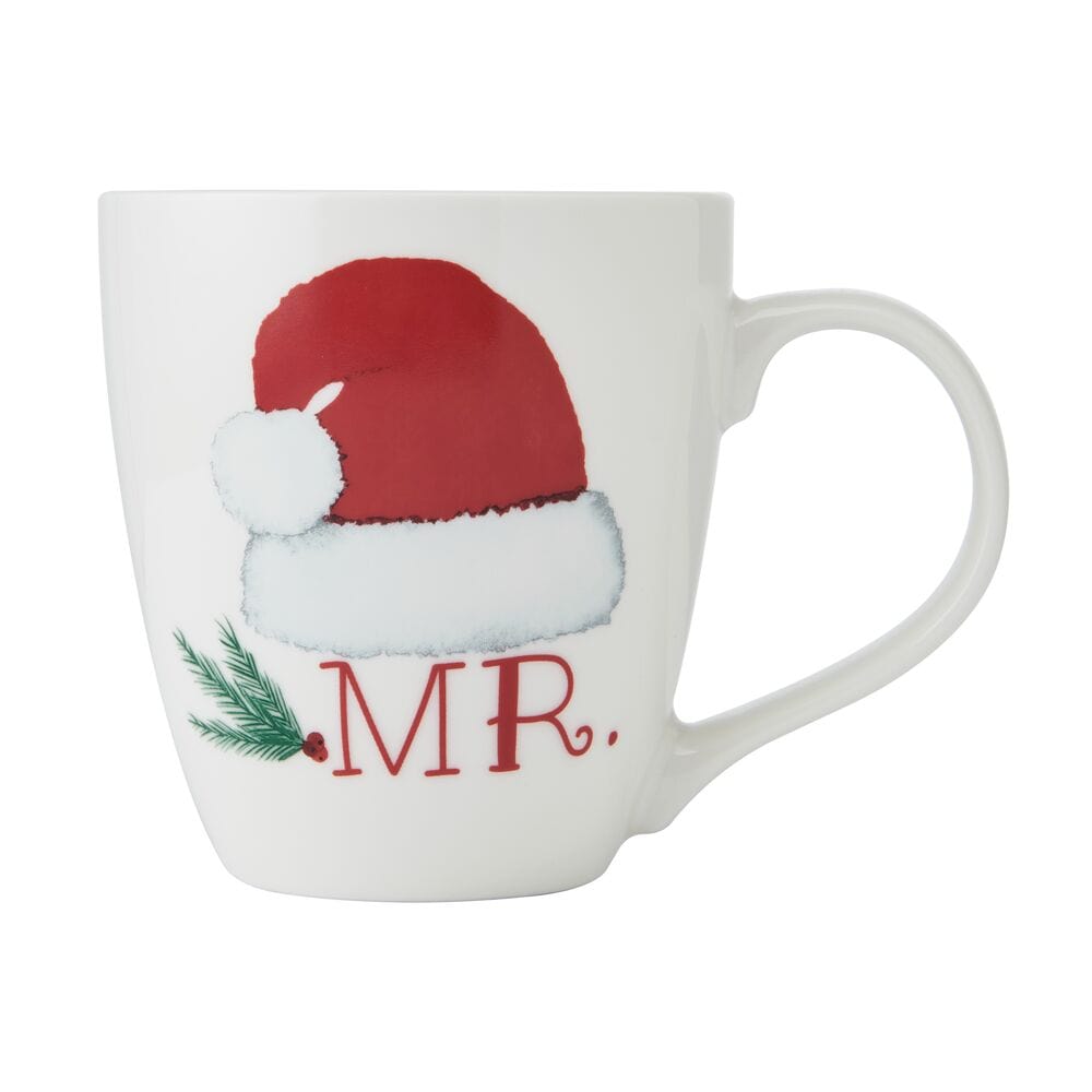 Mr. & Mrs. Santa Hat Set of 2 Mugs