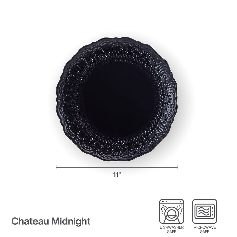 Chateau Midnight Set of 4 Dinner Plates