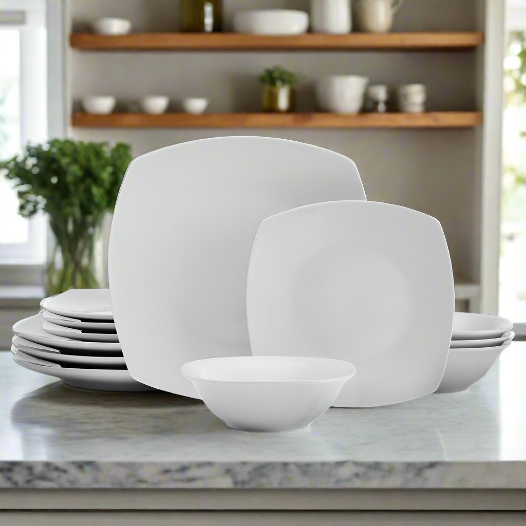 Studio Nova Tara 12 Piece Porcelain Dinnerware Set White