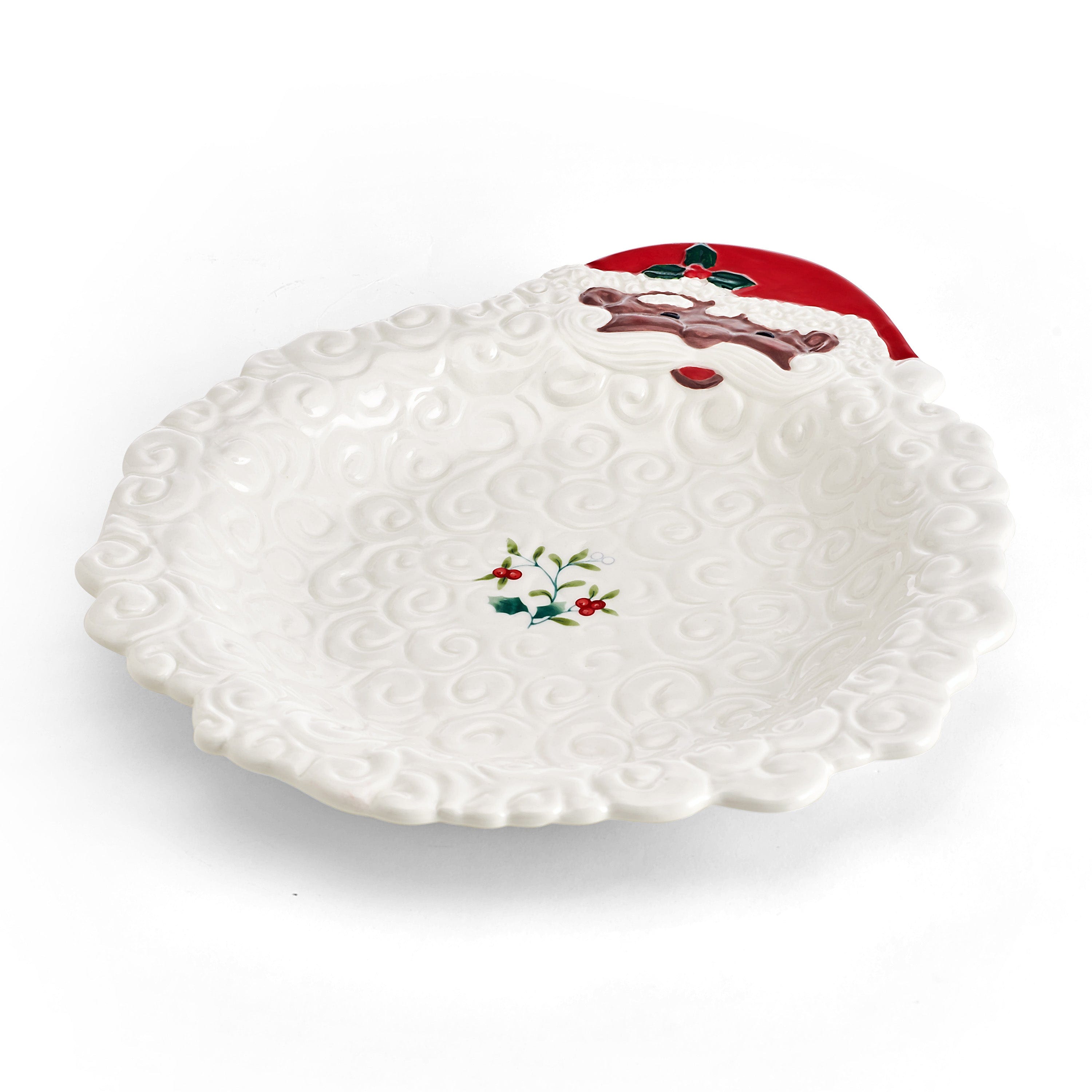Winterberry® African American Santa Figural Bearded Platter