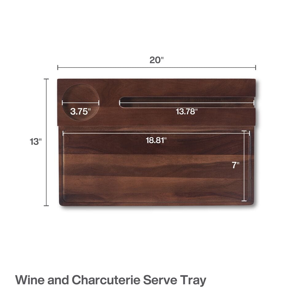 Wine and Charcuterie Wood Serve Tray