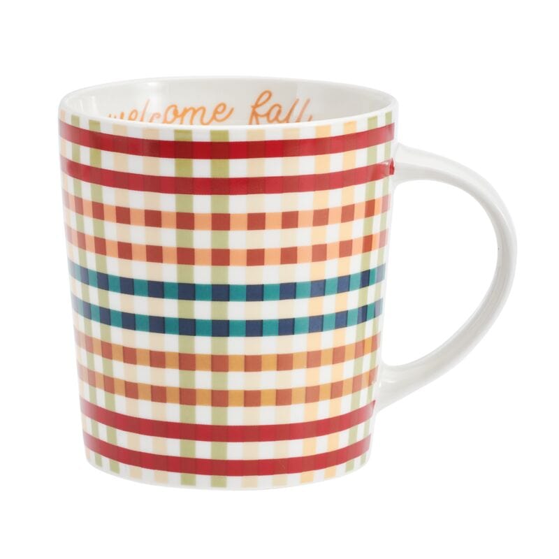 Sentiment Mugs Plaid Pumpkin