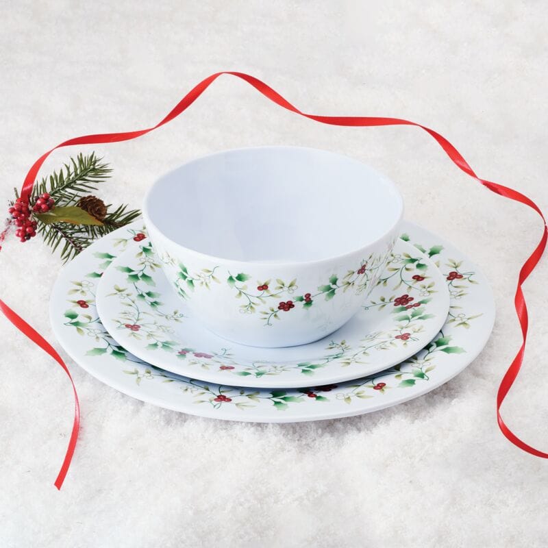 Winterberry® Melamine 24 Piece Dinnerware Set, Service for 8