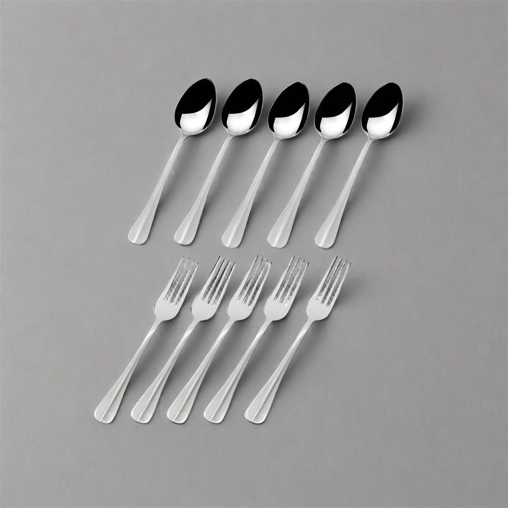 Simplicity Set of 10 Dinner Forks and Teaspoons
