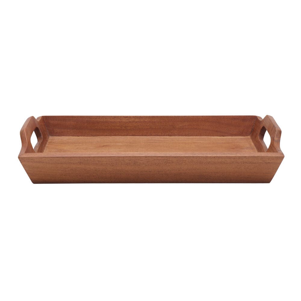 Acacia Wood Tray with Handles