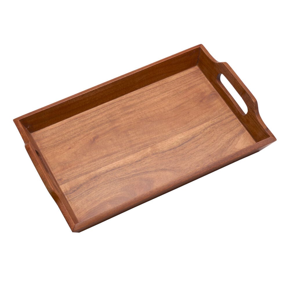 Acacia Wood Tray with Handles