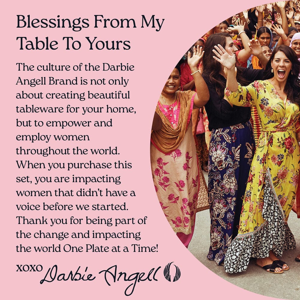 Darbie Angell Rising Up Blush 12 Piece Dinnerware Set, Service for 4