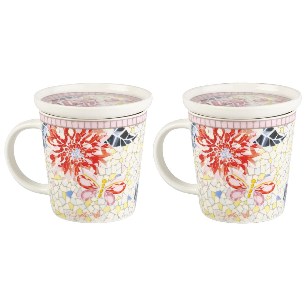 Dolly Parton Mosaic Set of 2 Mugs with Lid