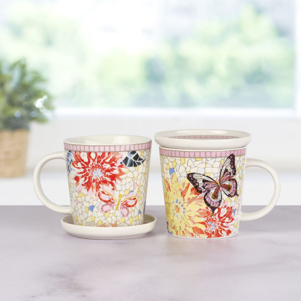 Dolly Parton Mosaic Set of 2 Mugs with Lid