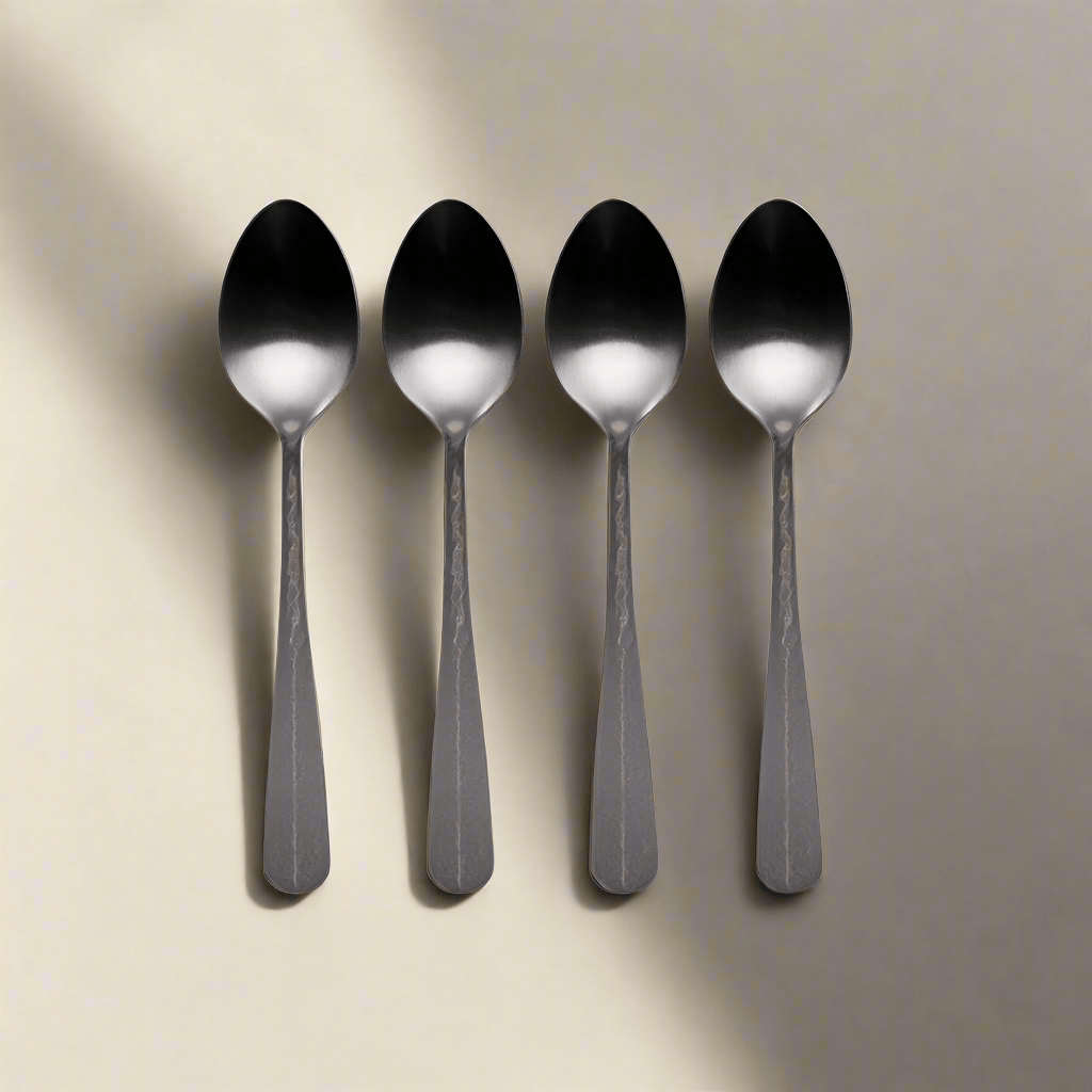 Sable Black Set of 4 Mini Coffee Spoons