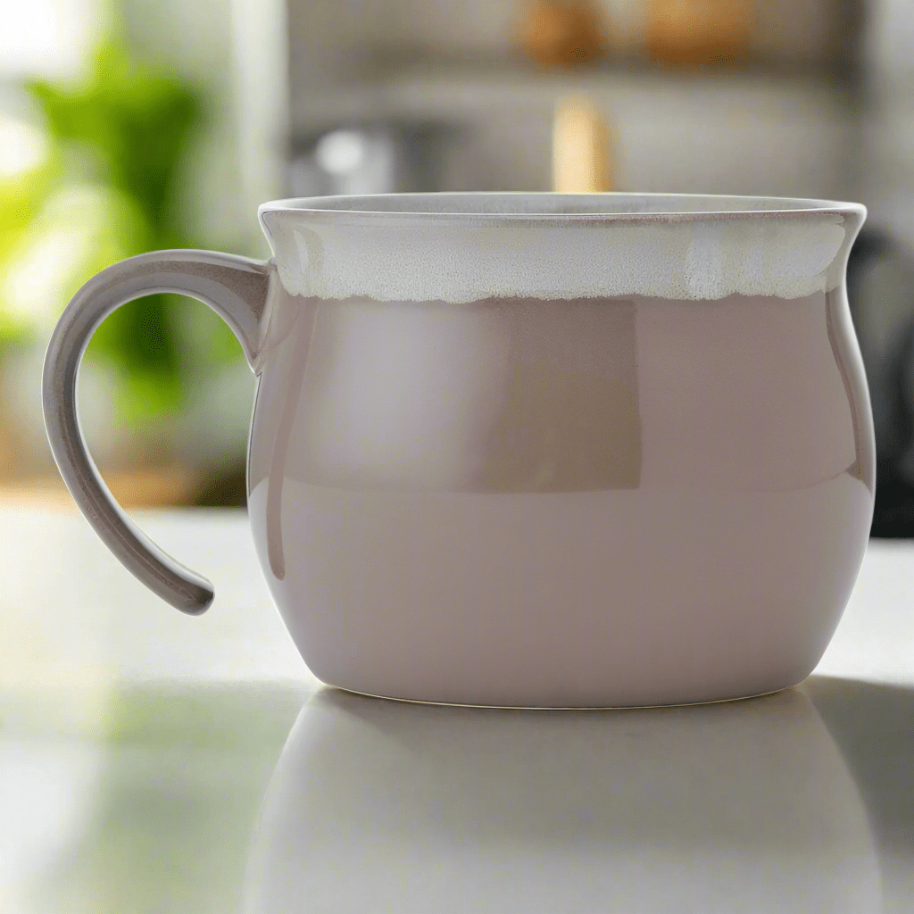 Brown Banded Jumbo Soup Mug