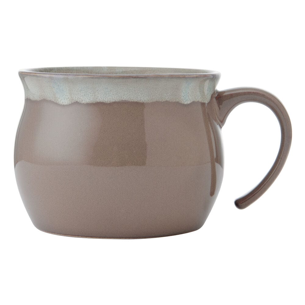 Brown Banded Jumbo Soup Mug