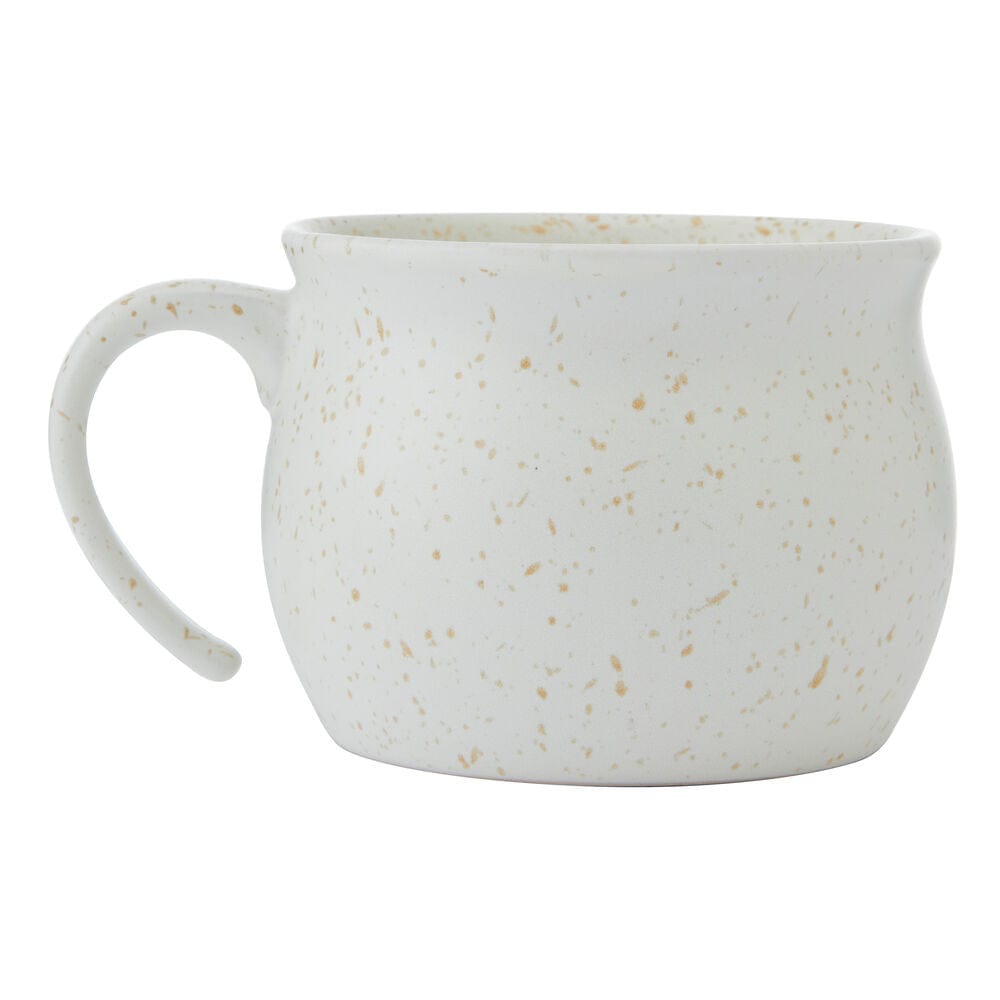 Cream Speckled Jumbo Soup Mug