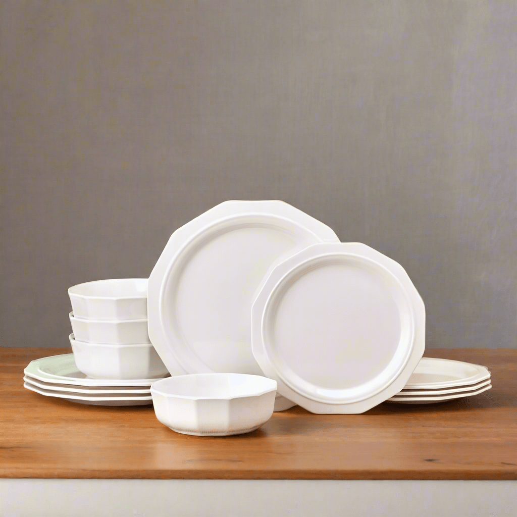 Heritage 12 Piece Outdoor Melamine Dinnerware Set, Service for 4