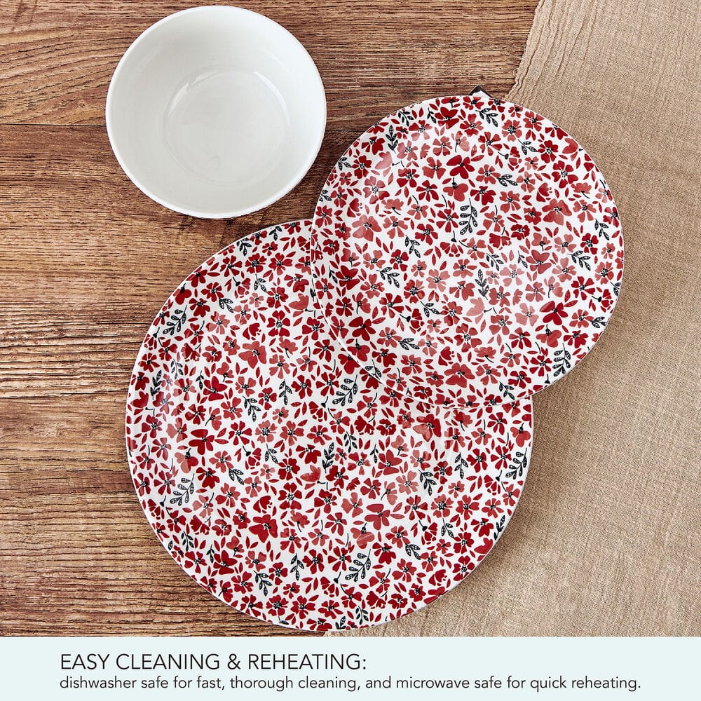 Radiant Blossom 12 Piece Dinnerware Set, Service for 4