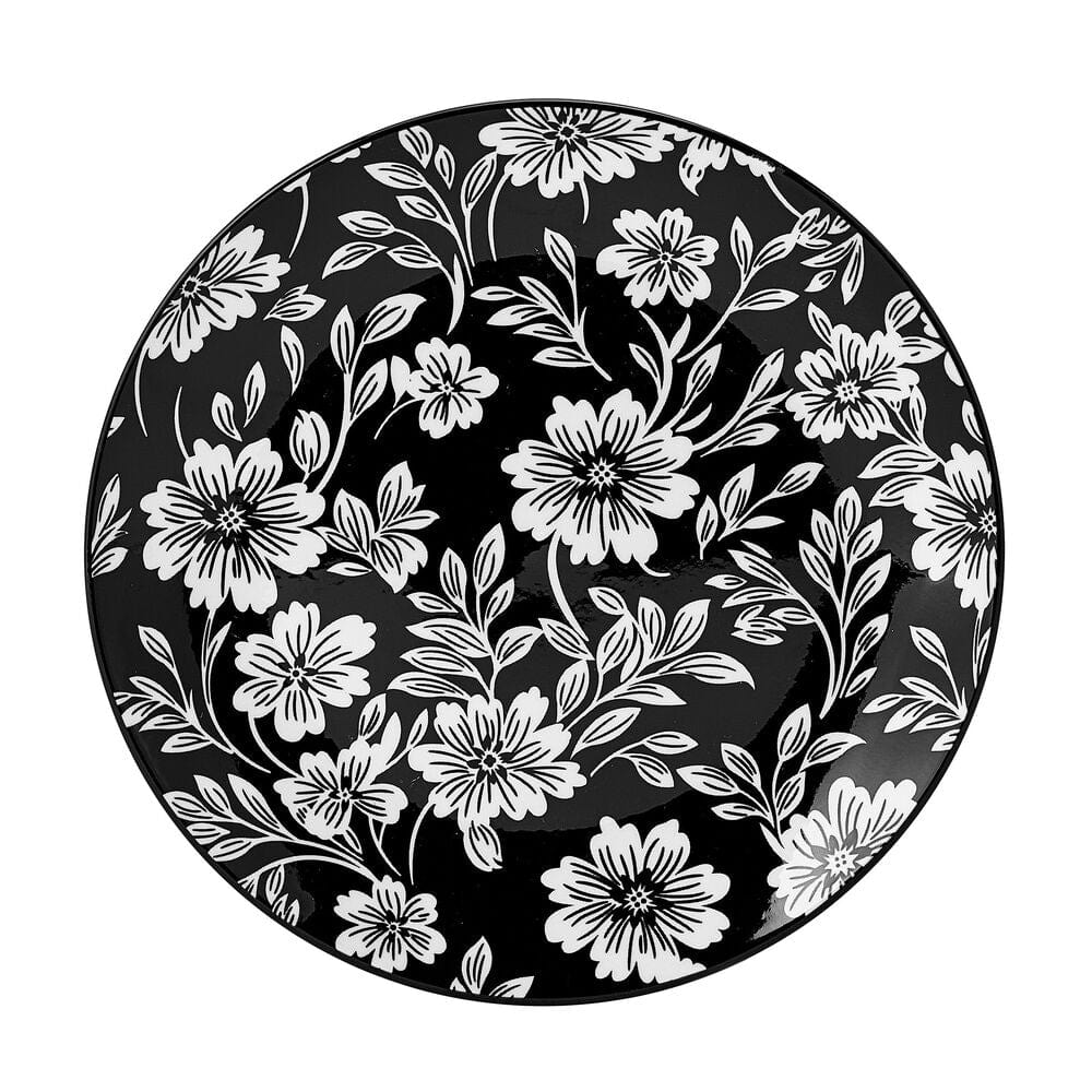 Midnight Blooms 12 Piece Dinnerware Set, Service for 4