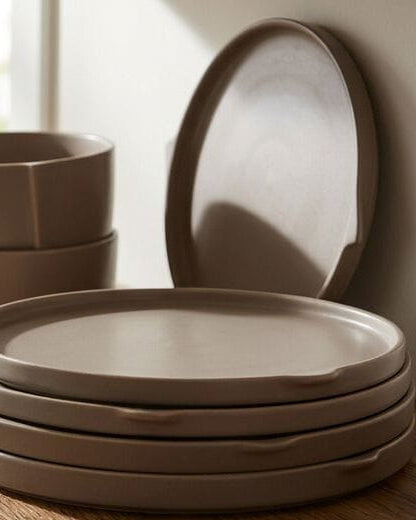 Contemporary Edge Taupe 12 Piece Dinnerware Set, Service for 4