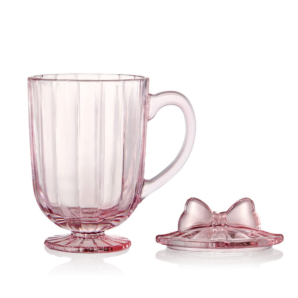 Darbie Angell Bliss Blush Set of 2 Footed Drinking Glasses with Lid