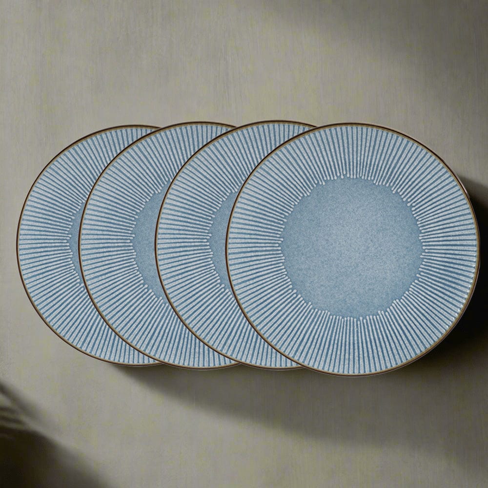 Arlie Blue Set of 4 Dinner Plates