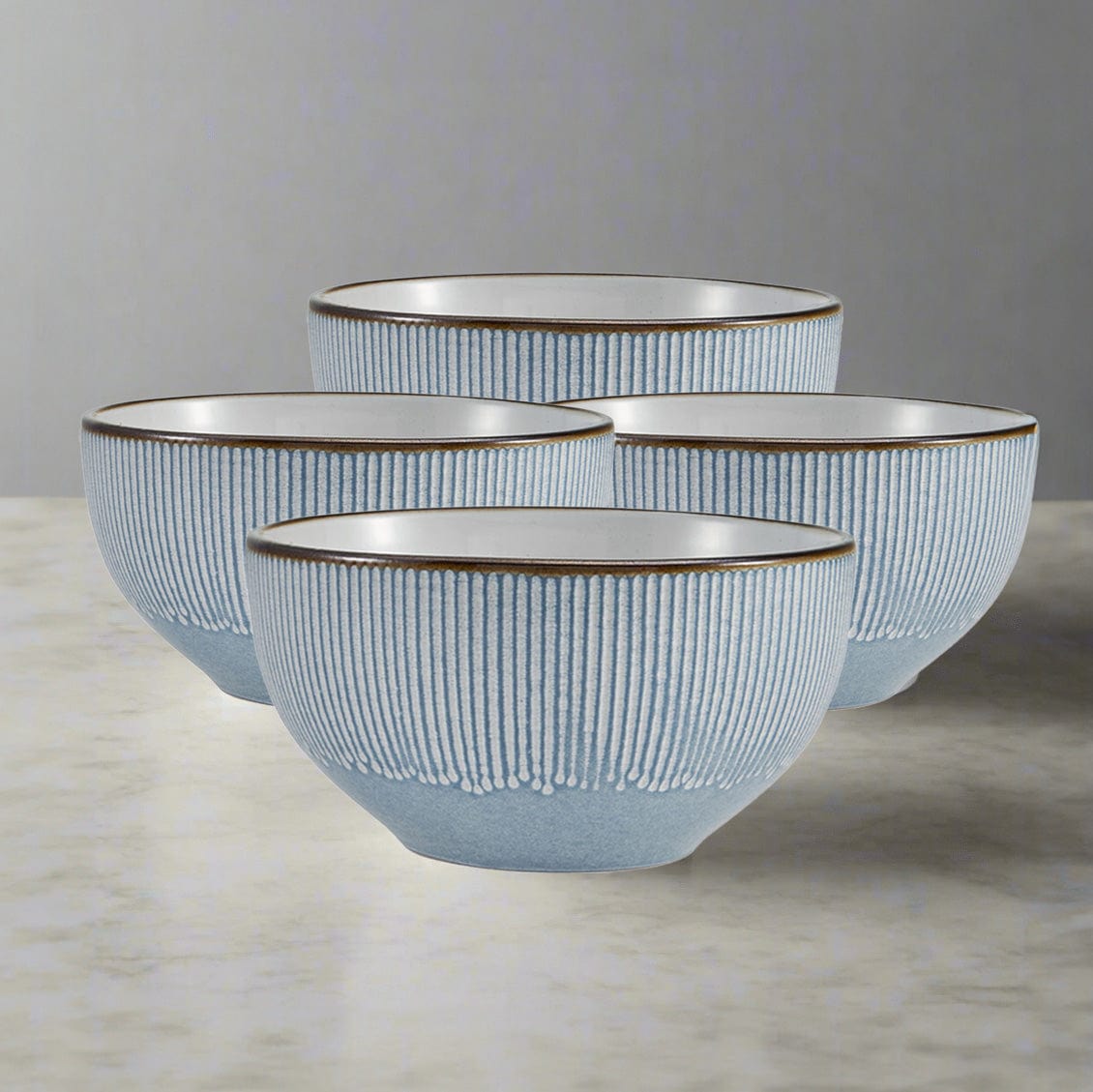 Arlie Blue Set of 4 Soup Cereal Bowls