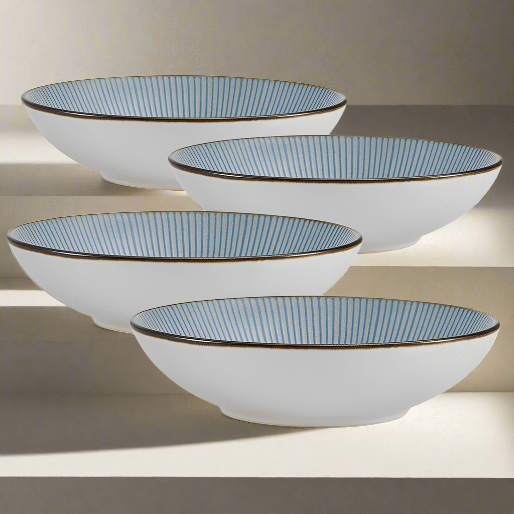 Arlie Blue Set of 4 Pasta Bowls