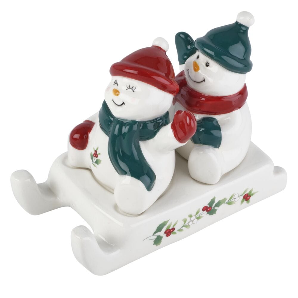 Winterberry® Snowman Sled Salt and Pepper Set