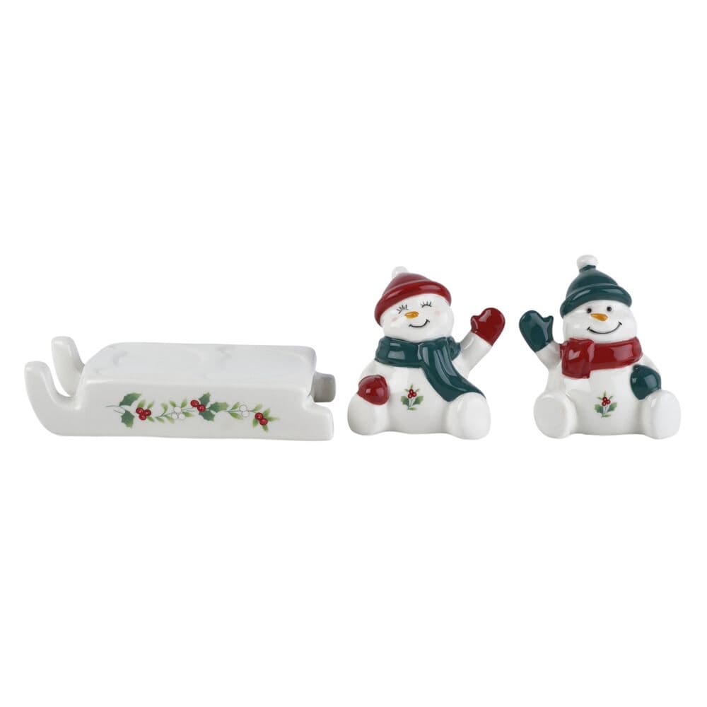 Winterberry® Snowman Sled Salt and Pepper Set