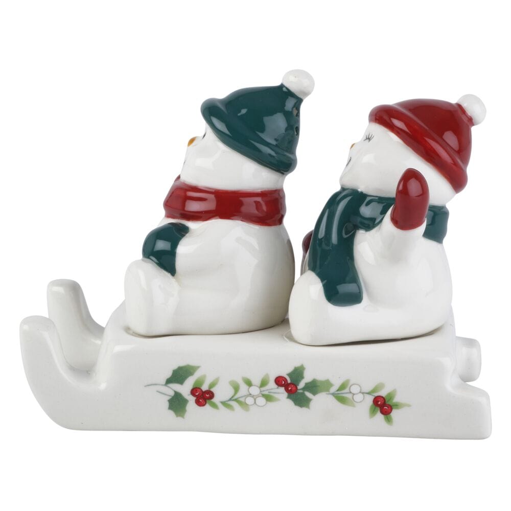Winterberry® Snowman Sled Salt and Pepper Set