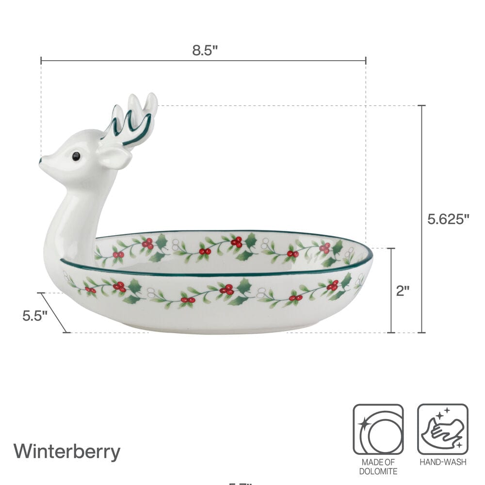 Winterberry® Reindeer Candy Bowl