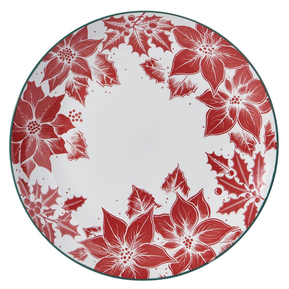 Precious Poinsettia 12 Piece Dinnerware Set, Service for 6