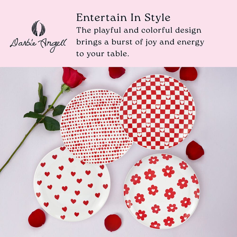 Darbie Angell Sweetheart Set of 4 Dessert Plates