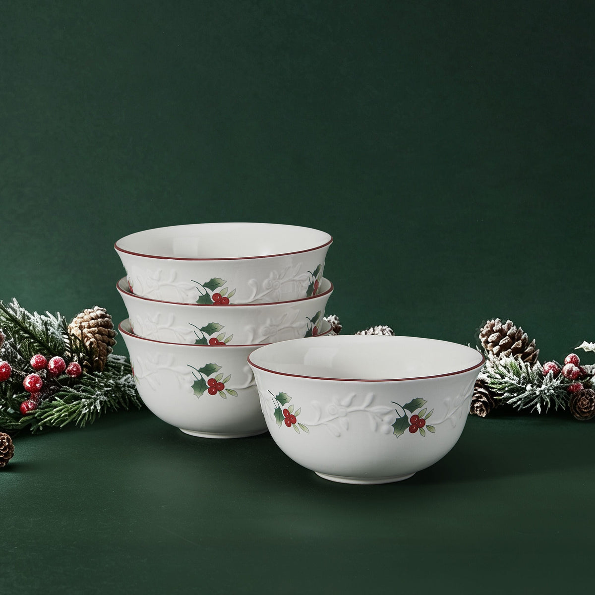 Winterberry® Charm Set of 4 Soup Cereal Bowls