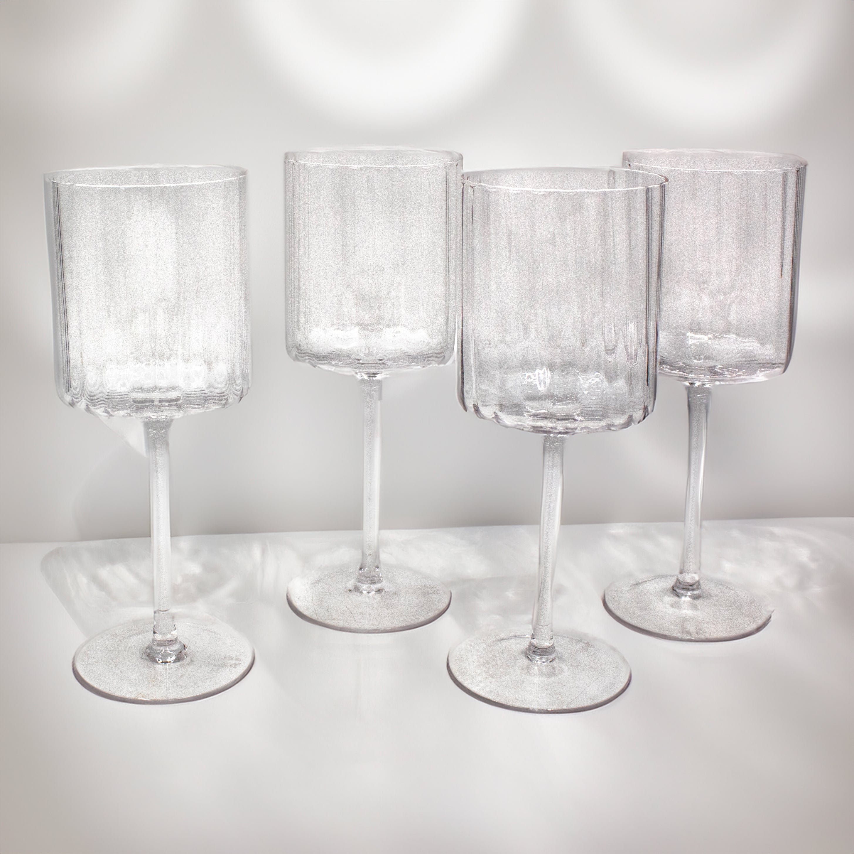Darbie Angell Set of 4 Prismatic Wine Glasses