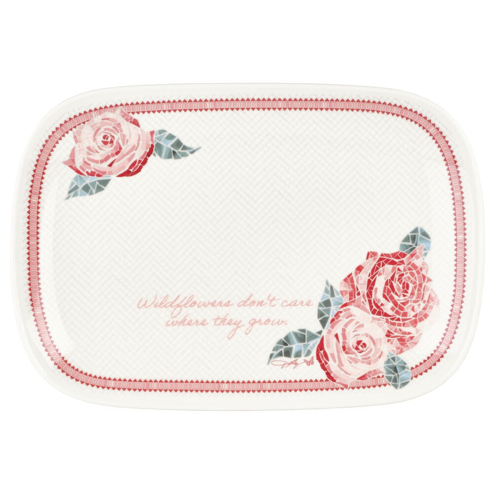 Dolly Parton Mosaic Floral Platter