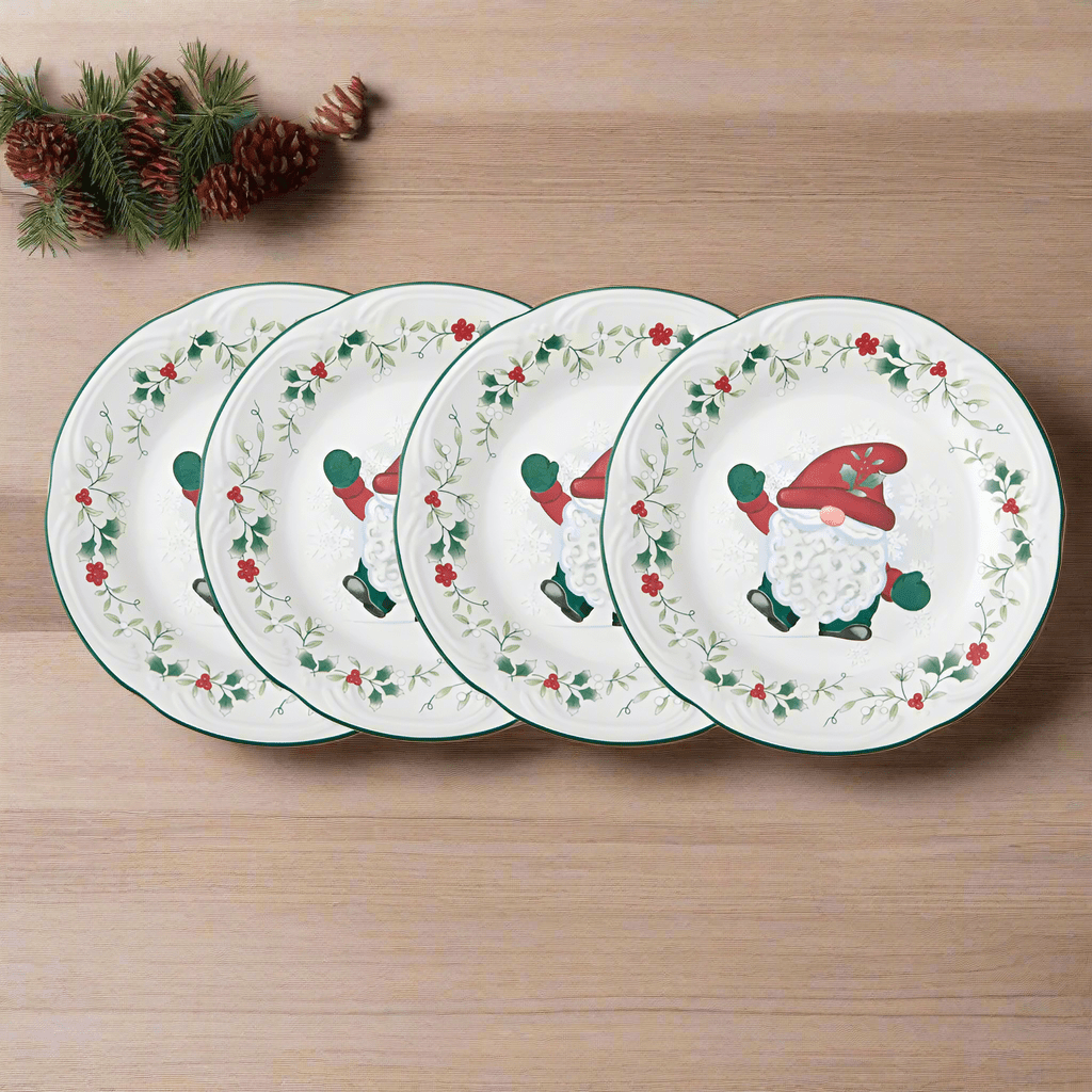 Winterberry® Set of 4 Gnome Salad Plates