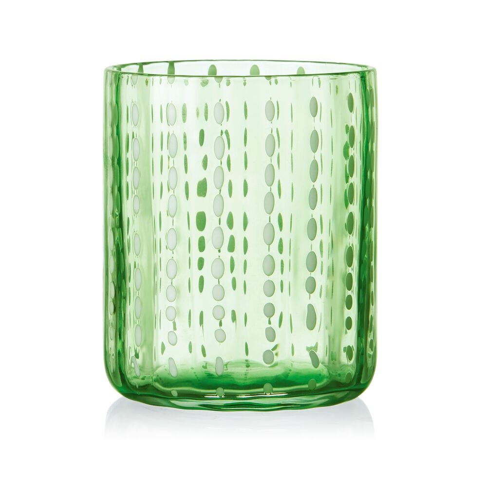 Darbie Angell Dappled Clouds Seafoam Set of 4 Double Old Fashioned Glasses