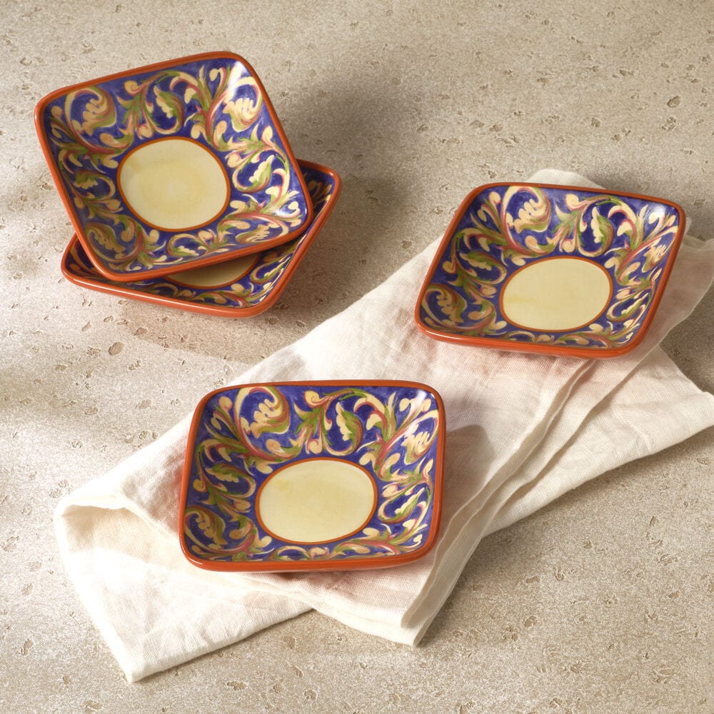 Villa della Luna® Set of 4 Wine Tapas Plates