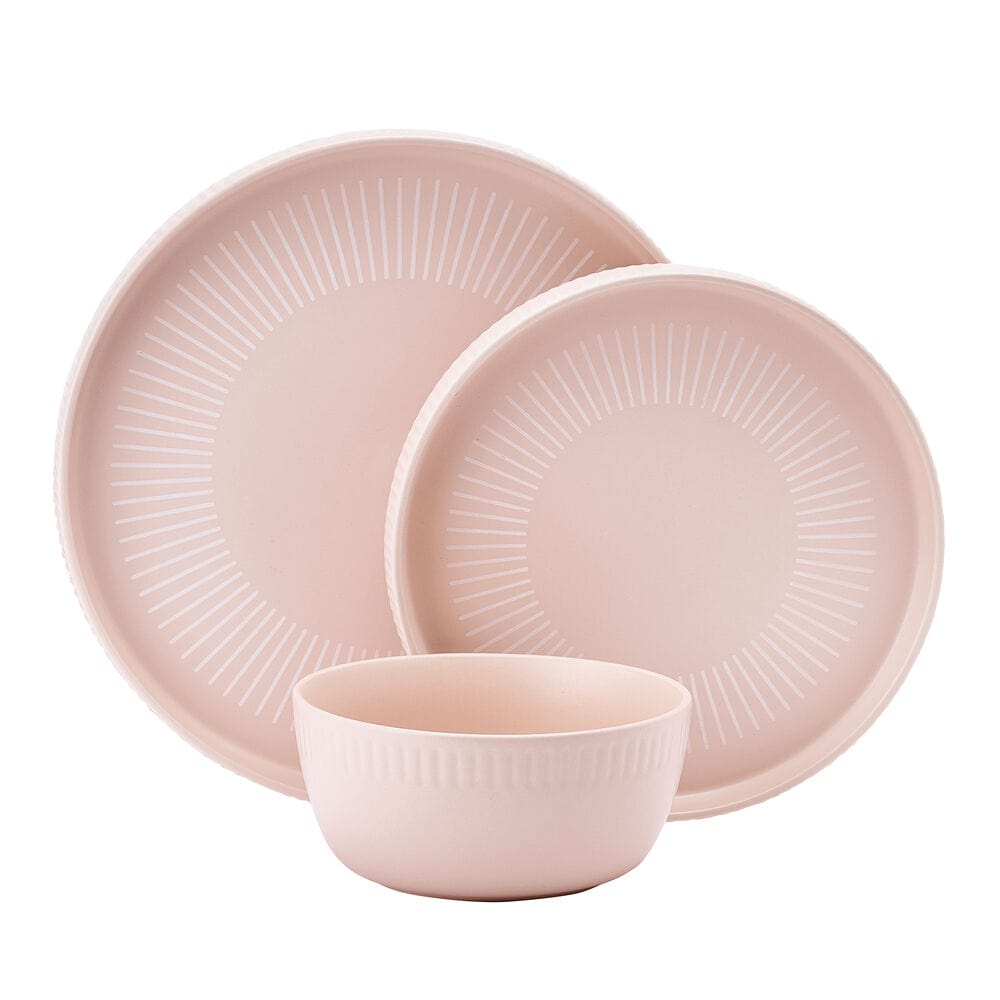 Darbie Angell Mod Blush 12 Piece Dinnerware Set, Service for 4