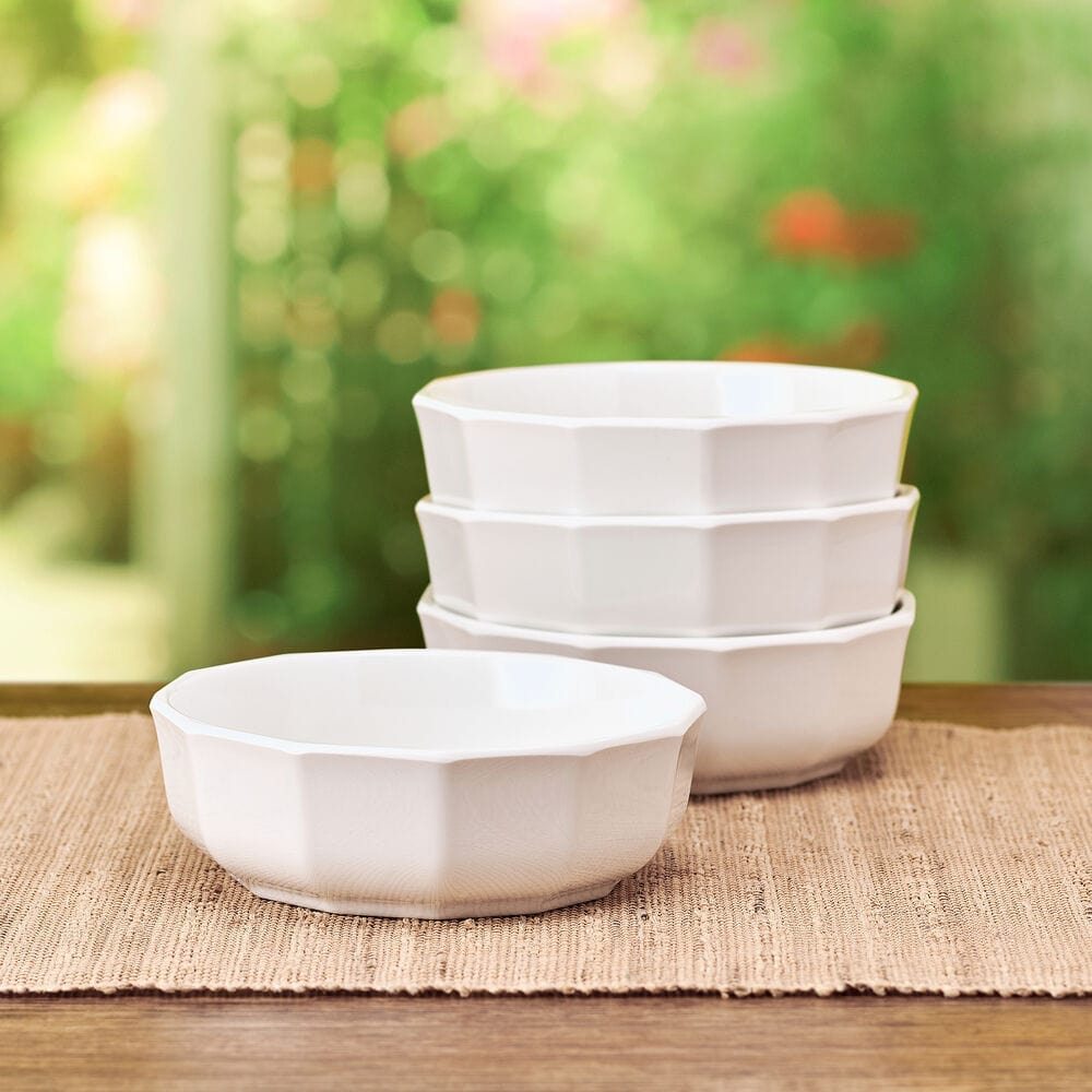 Heritage Set of 4 Outdoor Melamine Soup Cereal Bowls