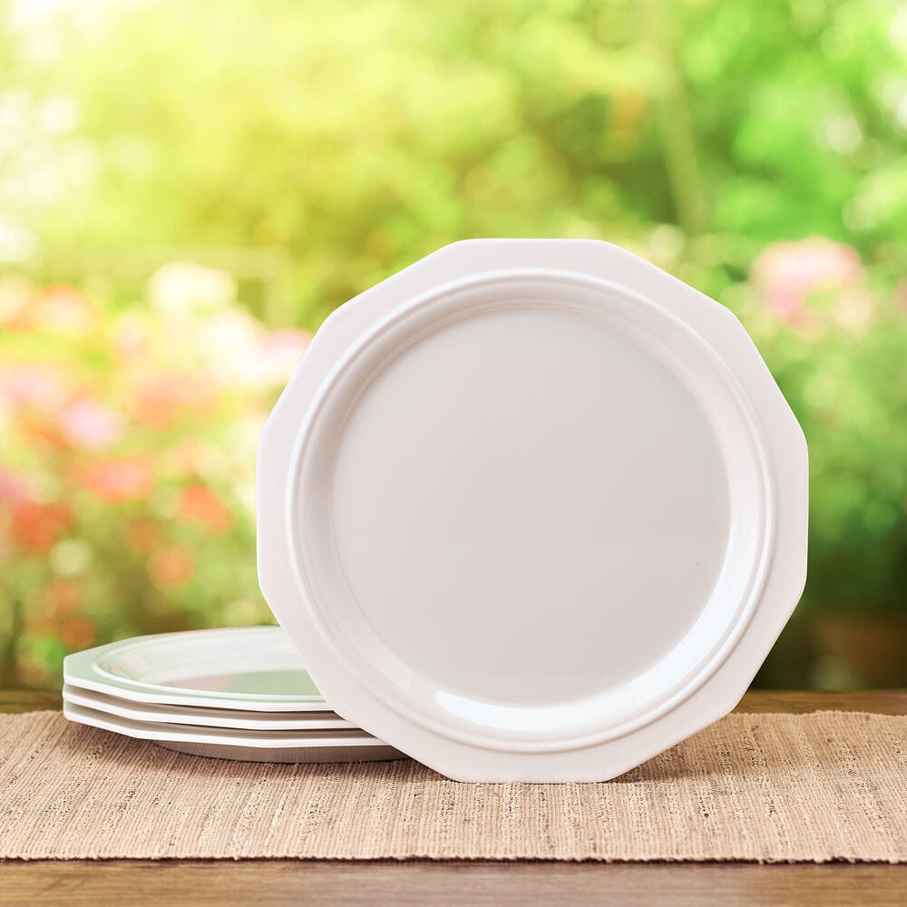 Heritage Set of Outdoor Melamine Dinner Plates - Main Image