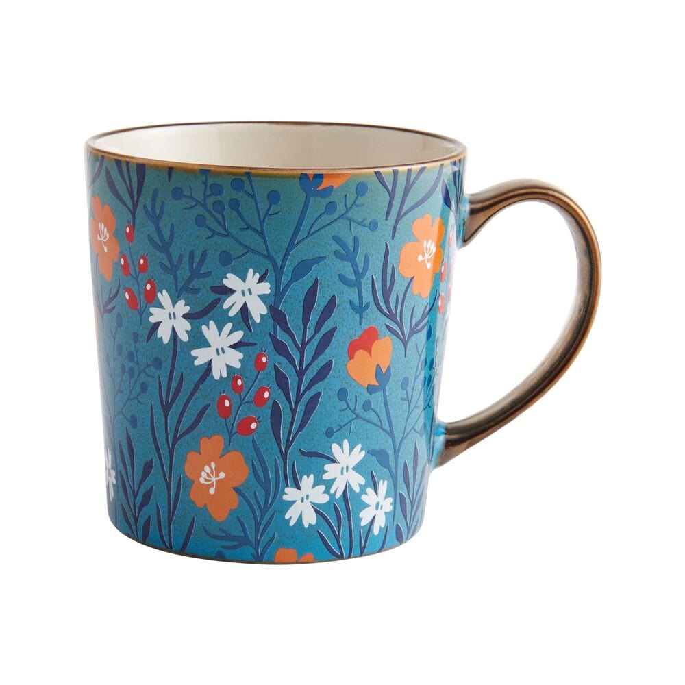 Sentiment Mugs Floral Blue Mug
