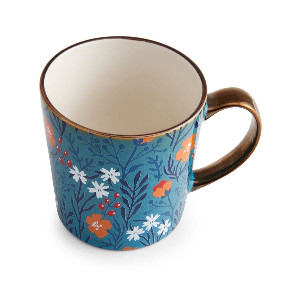 Sentiment Mugs Floral Blue Mug