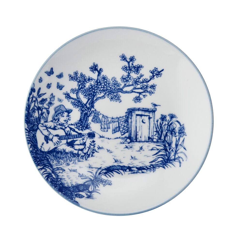 Dolly Parton Set of 4 Blue Appetizer Plates