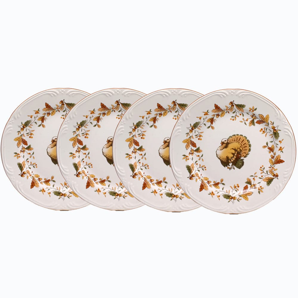 Autumn Berry Set of 4 Turkey Salad Plates